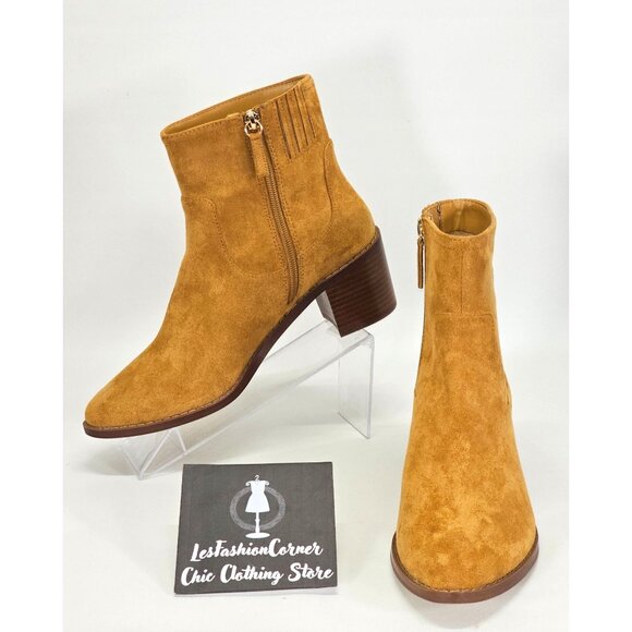 NWOB J Crew Women’s Golden Brandy Suede 2” Block Heel Booties Size 9 1837 - Picture 1 of 16